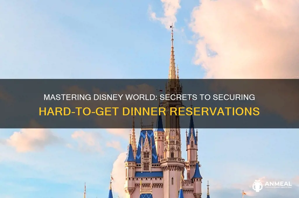 how to snag hard to get dinner reservations disney world