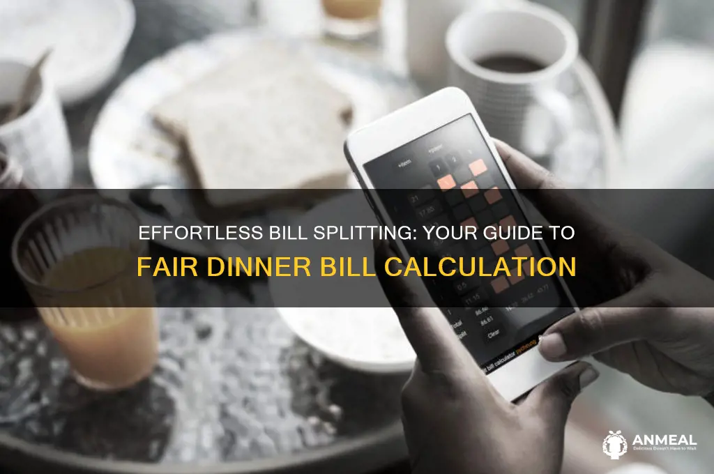 how to split dinner bill calculator