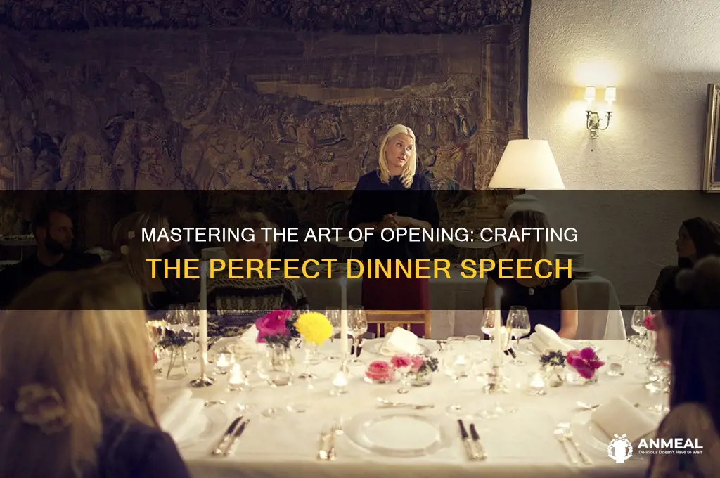 how to start a dinner speech
