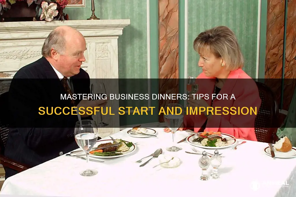 how to start out a business dinner