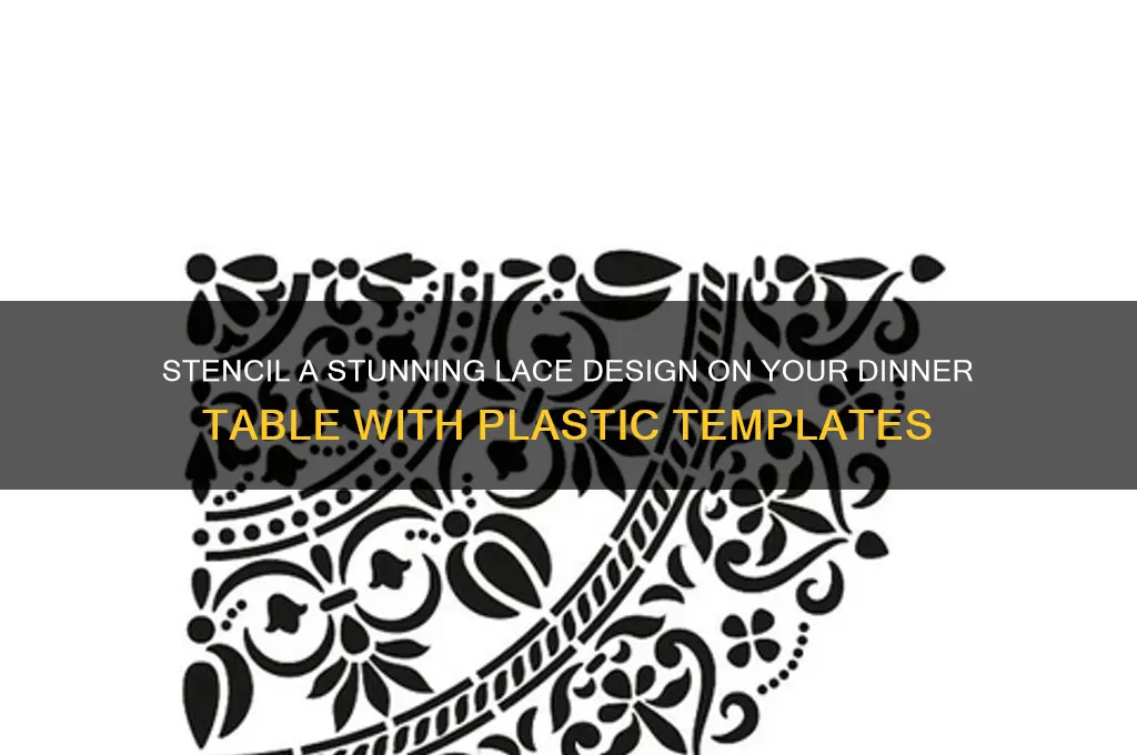how to stencil a dinner table lace plastic templates
