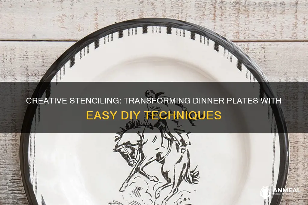 how to stencil dinner plates