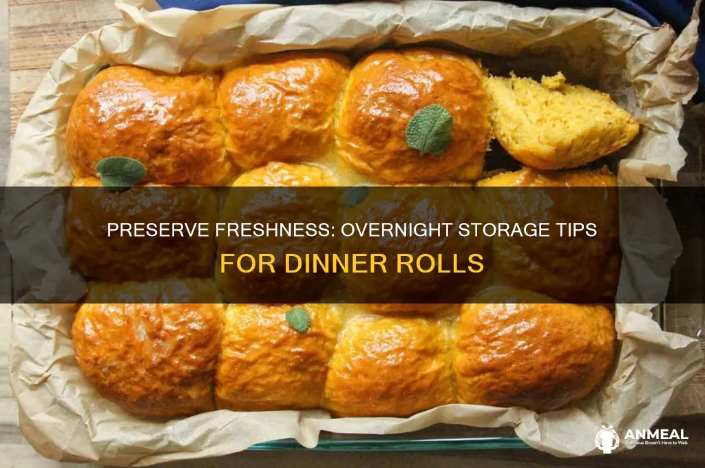 how to store fresh dinner rolls overnight