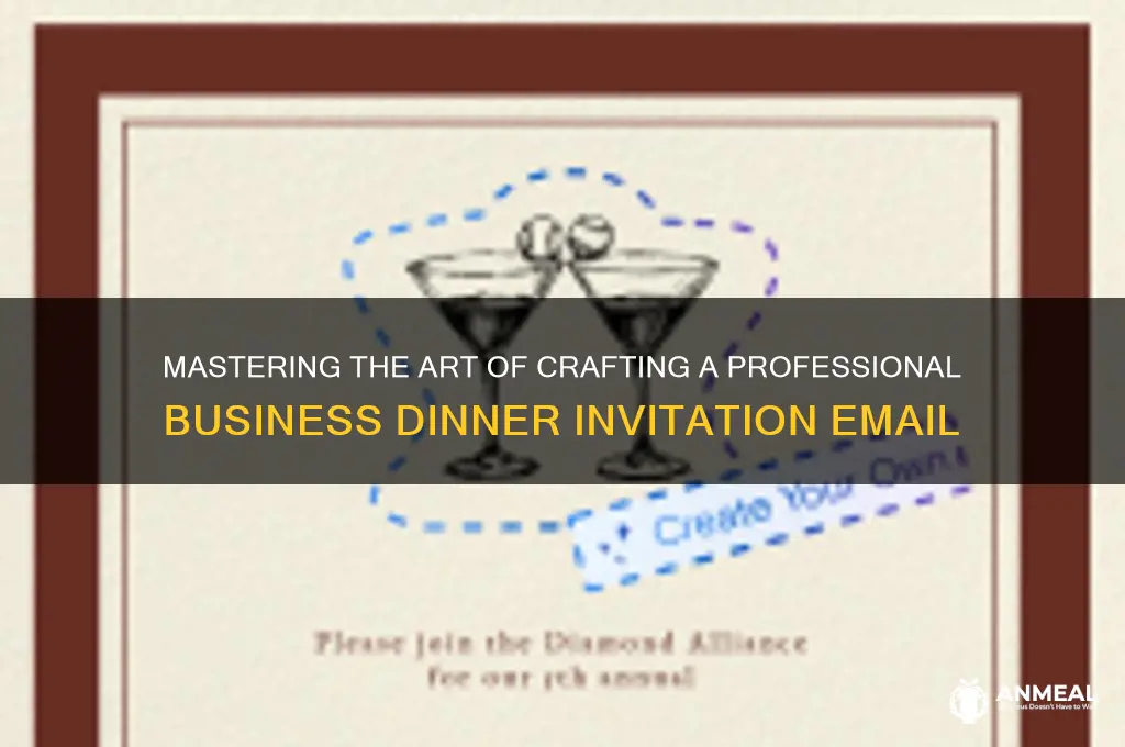 how to suggest a business dinner invitation by email