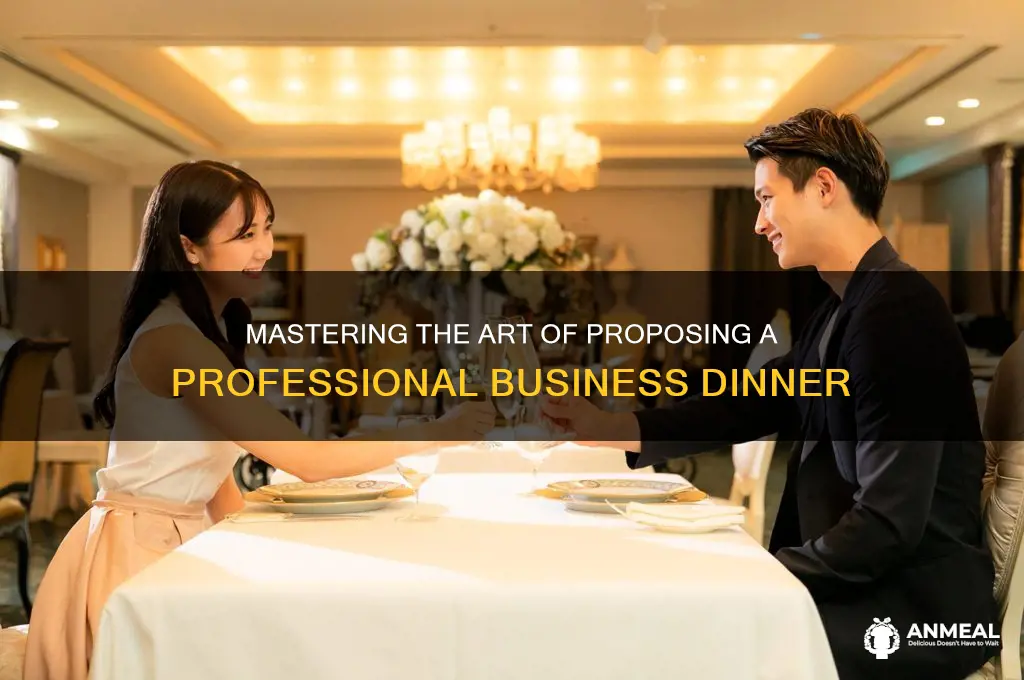 how to suggest a business dinner