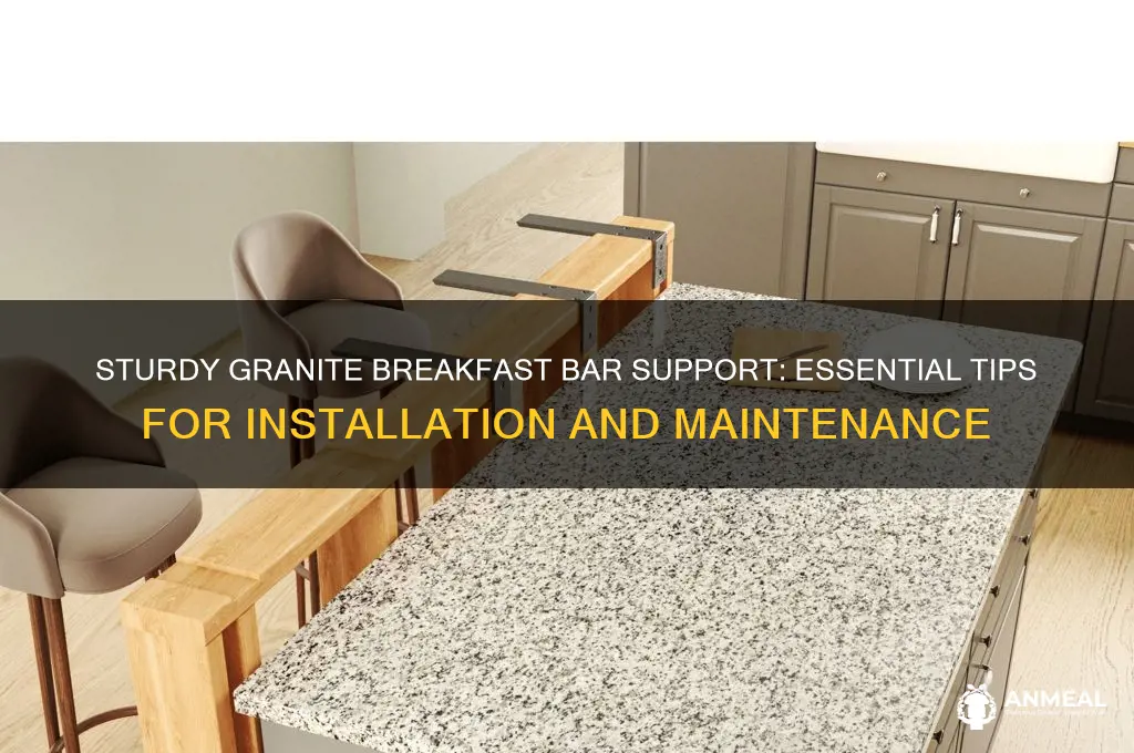 how to support a granite breakfast bar