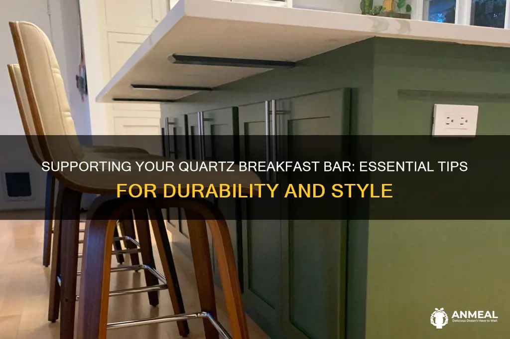 how to support a quartz breakfast bar