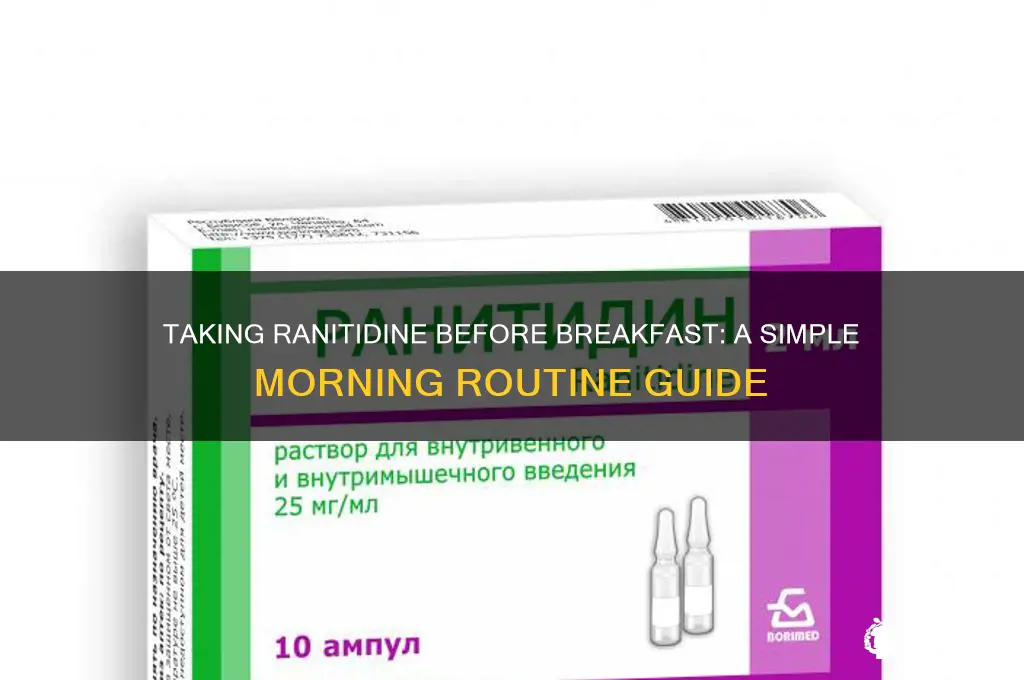how to take ranitidine before breakfast