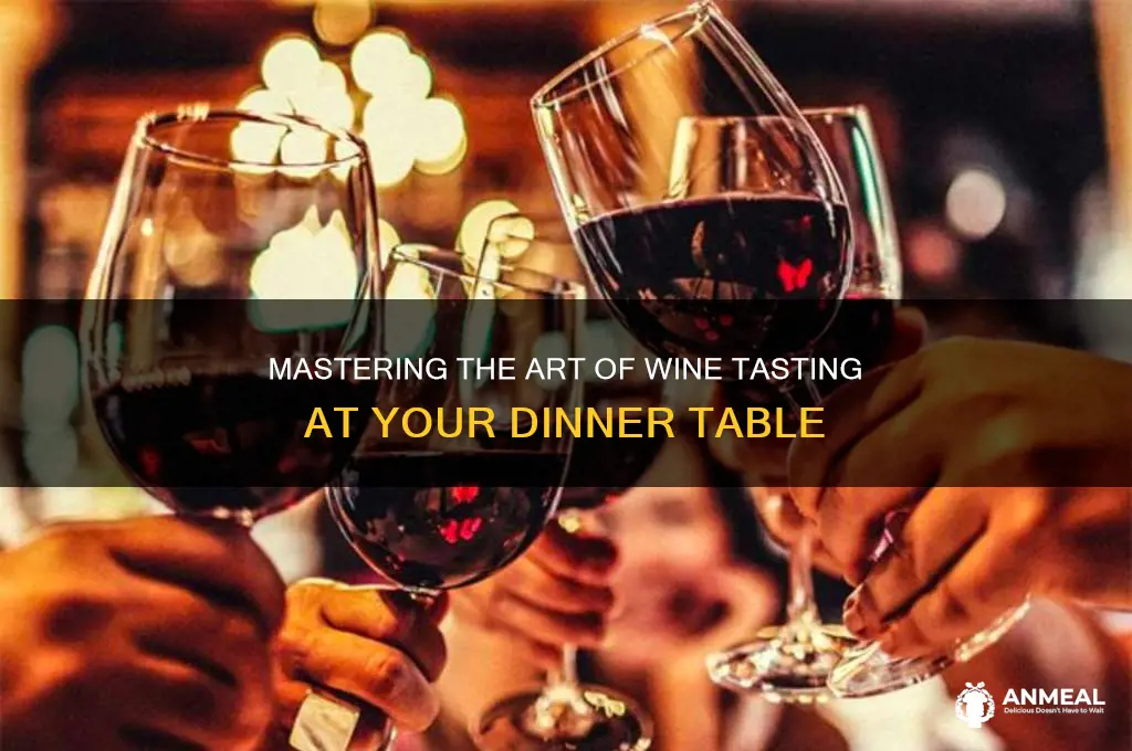 how to taste wine at dinner
