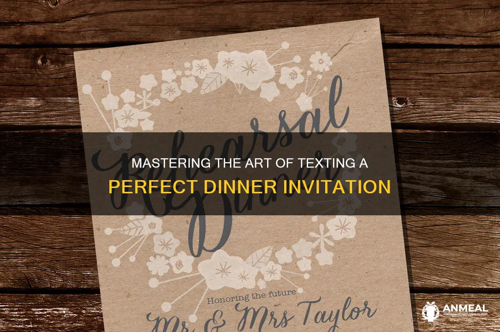 how to text a dinner invitation