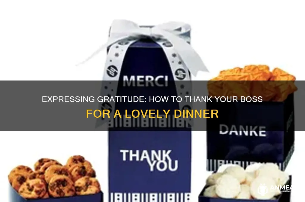 how to thank boss for dinner