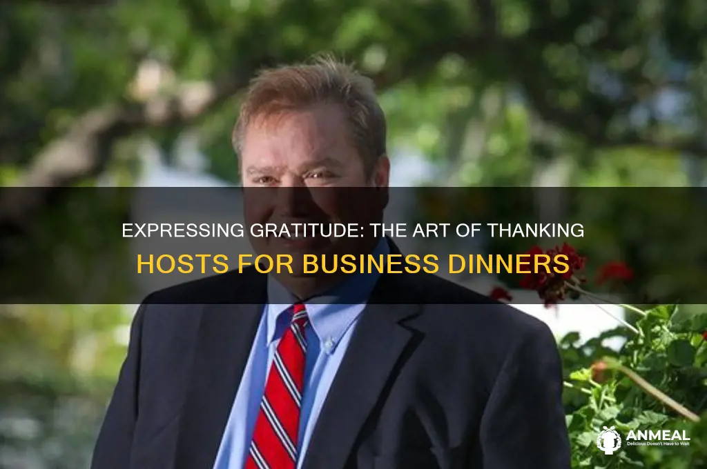 how to thank someone for a business dinner