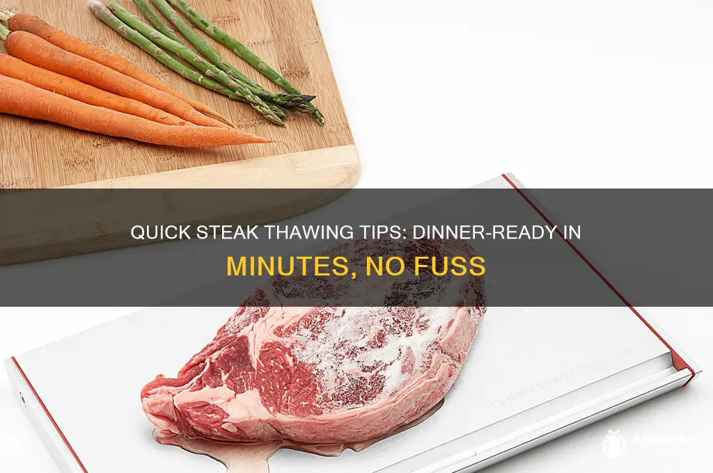 how to thaw a steak fast for dinner