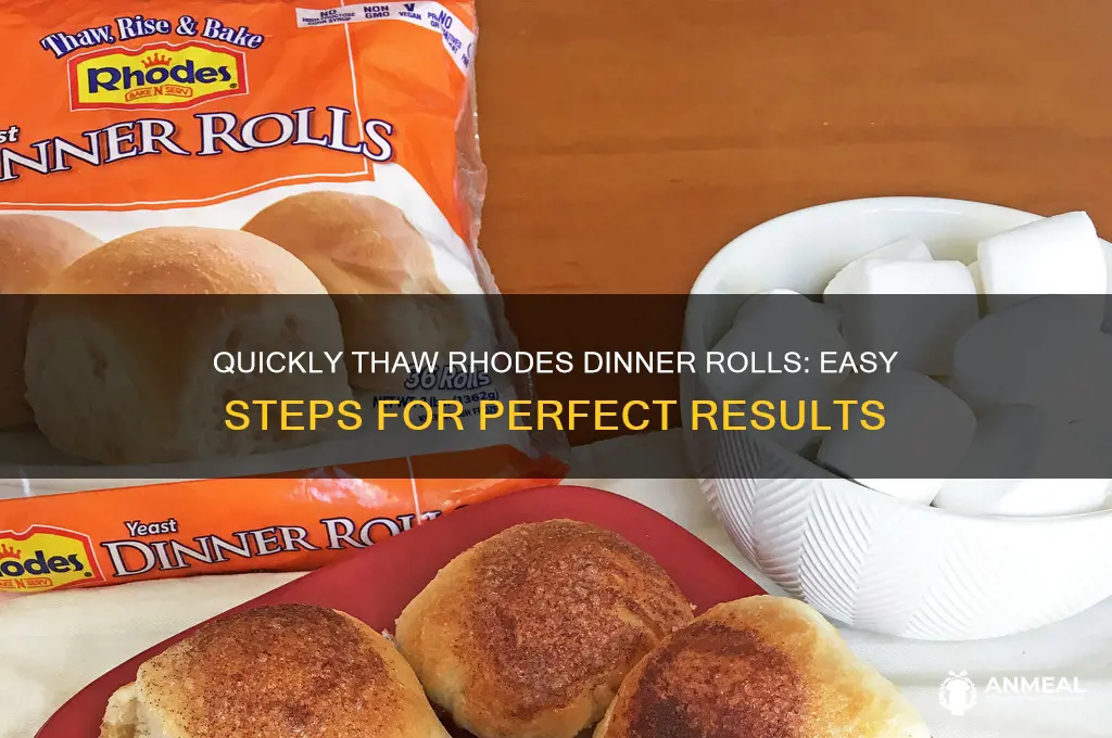 how to thaw rhodes dinner rolls