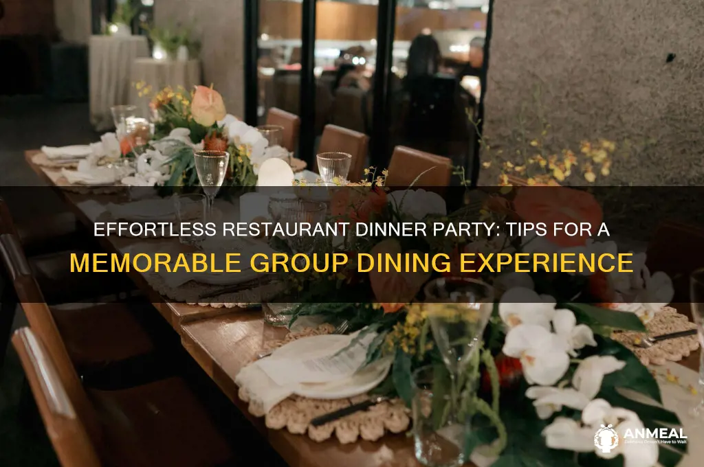 how to throw a dinner party at a restaurant
