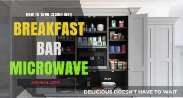 Transform Your Closet into a Space-Saving Breakfast Bar with Microwave