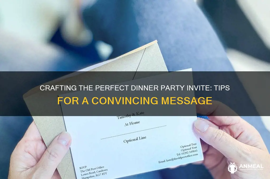 how to type a convincing dinner party invite