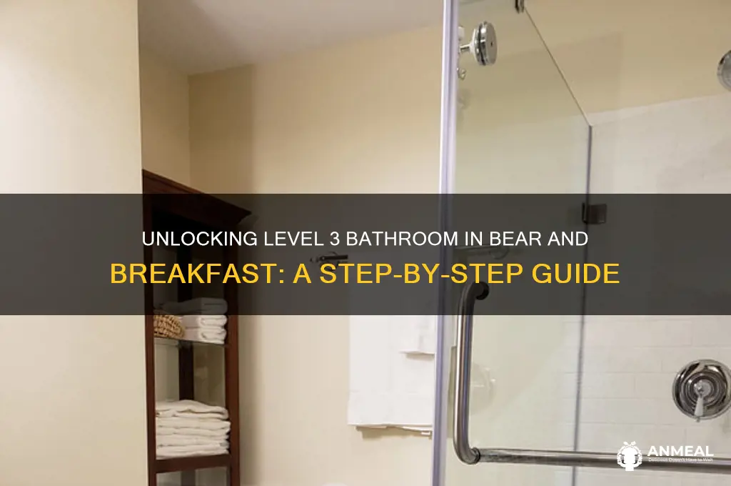 how to unlock level 3 bathroom bear and breakfast