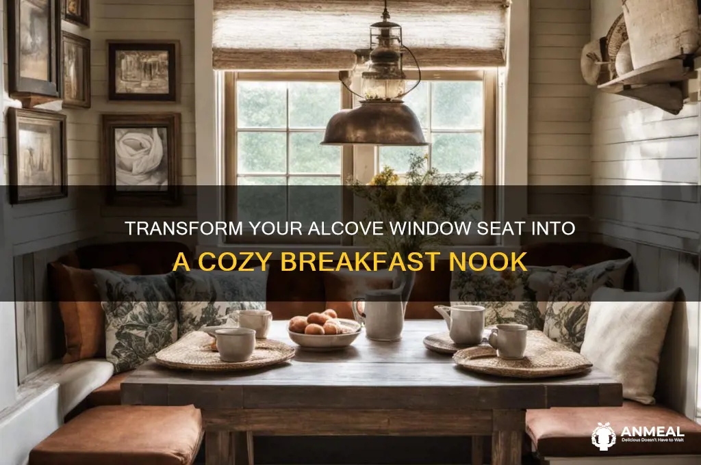 how to update an alcove window seat with breakfast nook