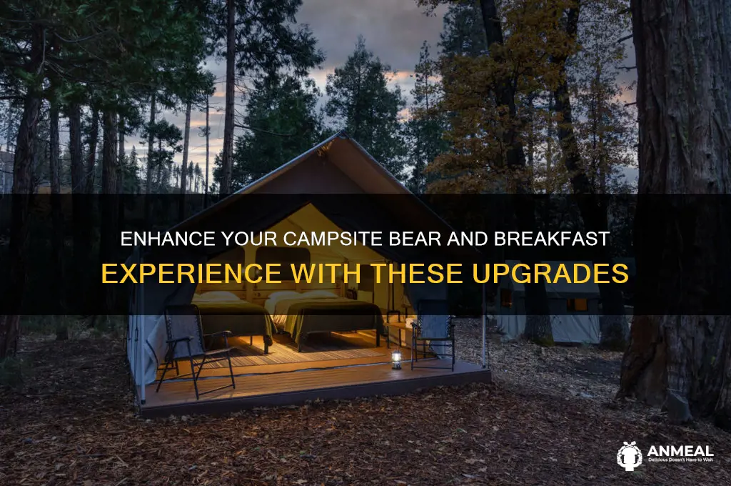 how to upgrade campsite bear and breakfast