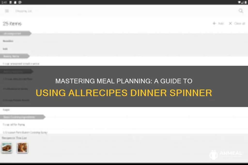how to use allrecipes dinner spinner