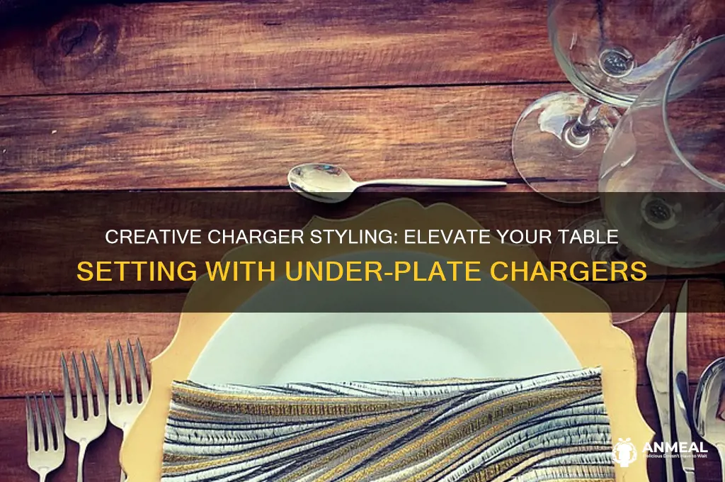how to use chargers under dinner plate