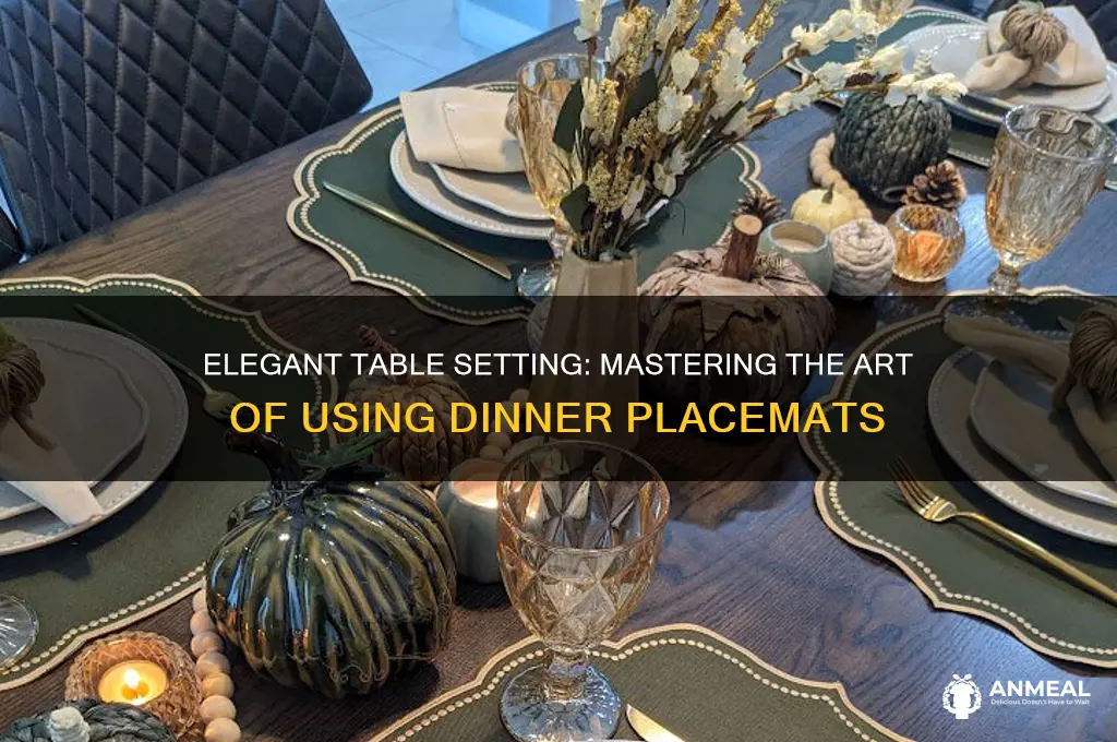 how to use dinner placemats