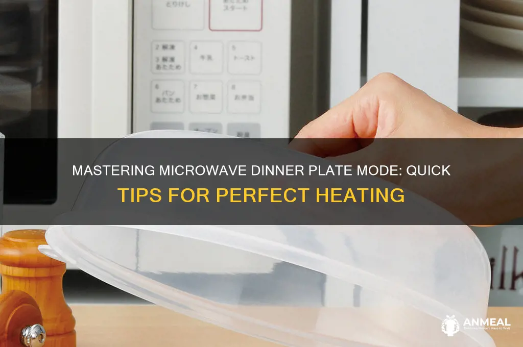 how to use dinner plate mode in microwave