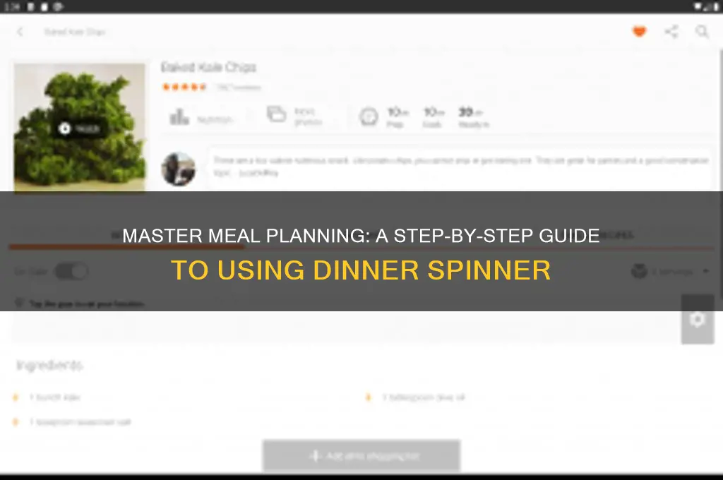 how to use dinner spinner app