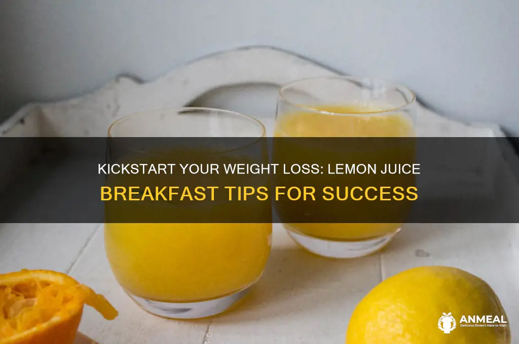 how to use lemon juice for breakfast to lose weight
