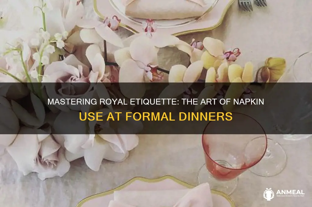 how to use napkin at royal dinner