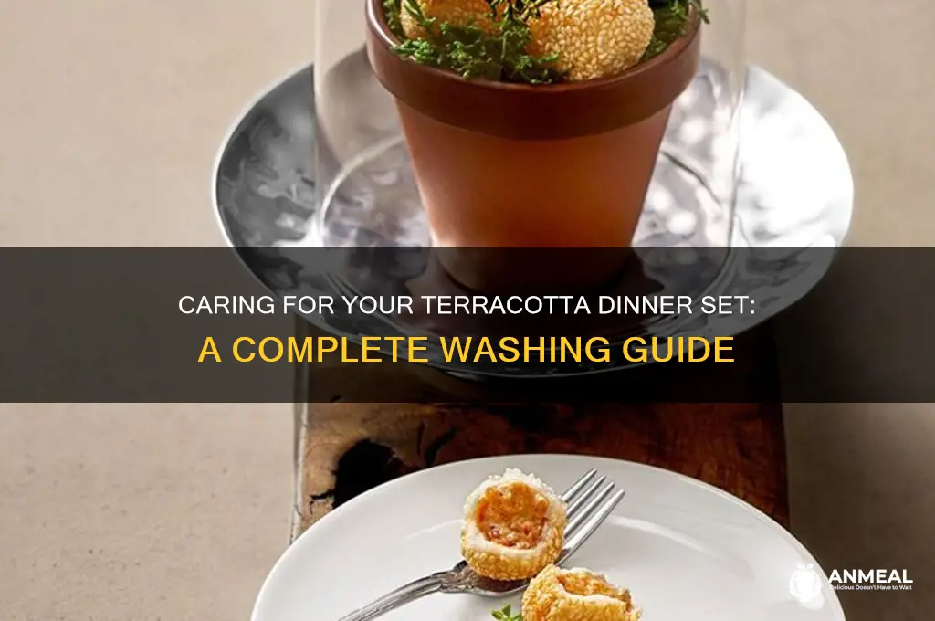 how to wash terracotta dinner set
