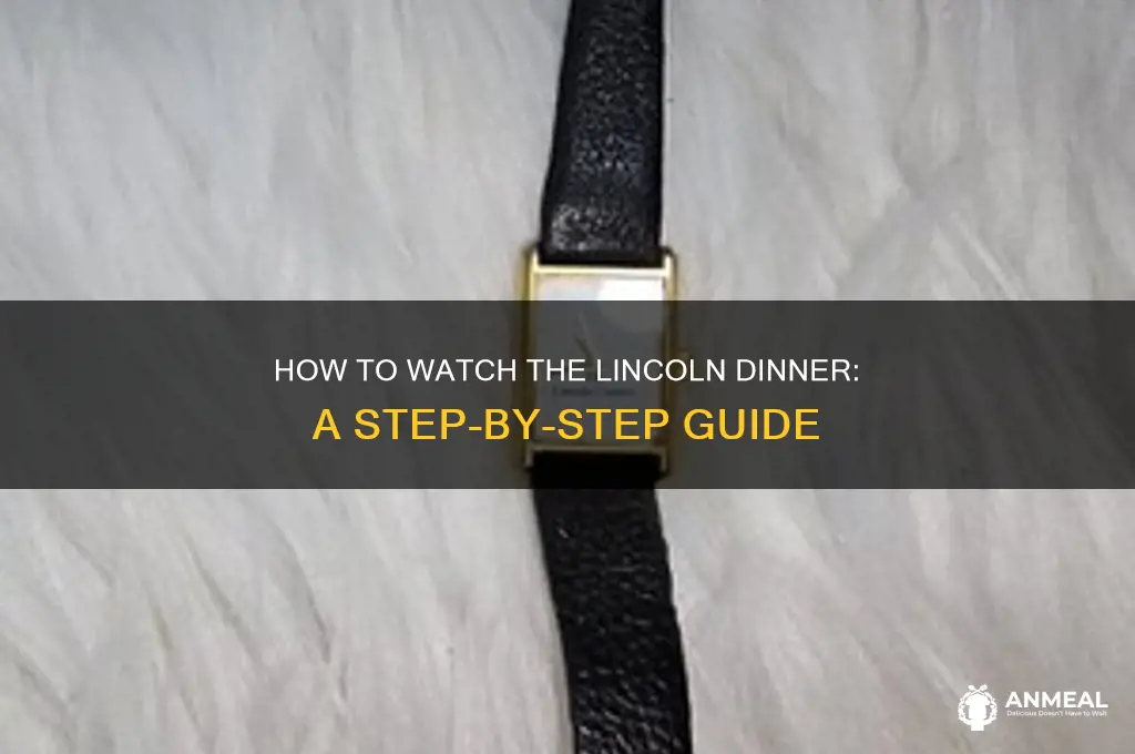 how to watch lincoln dinner