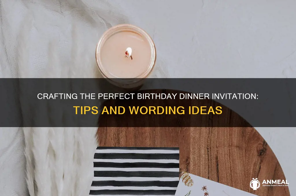 how to word a birthday dinner invitation