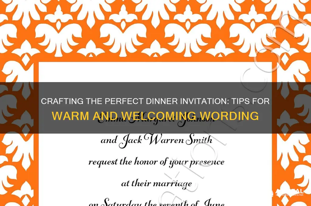 how to word a dinner invitation