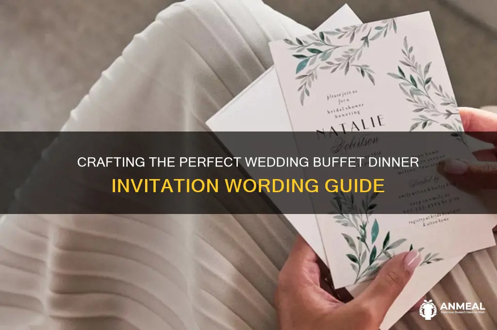 how to word buffet dinner at wedding