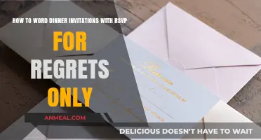 Elegant RSVP Wording: Crafting Dinner Invitations for Regrets Only