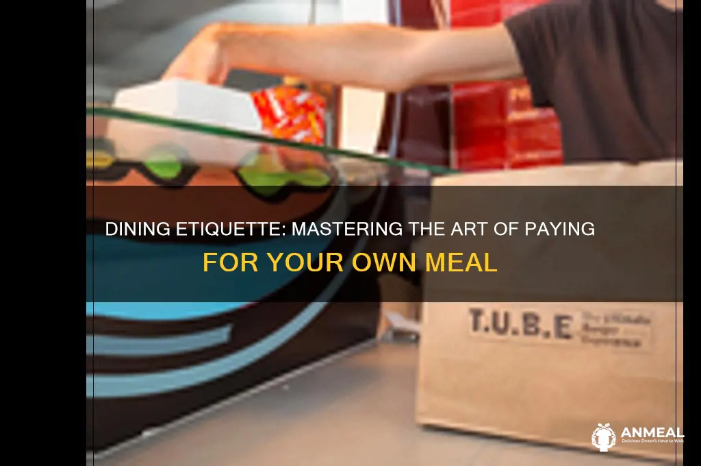 how to word pay for your own dinner