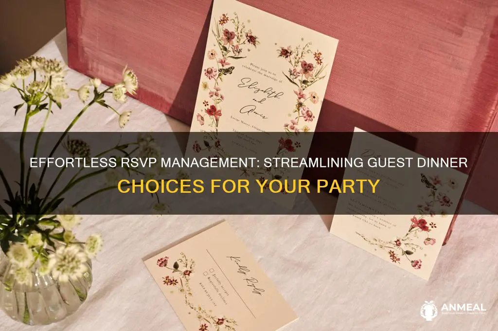 how to work rsvp for party of guests dinner choices