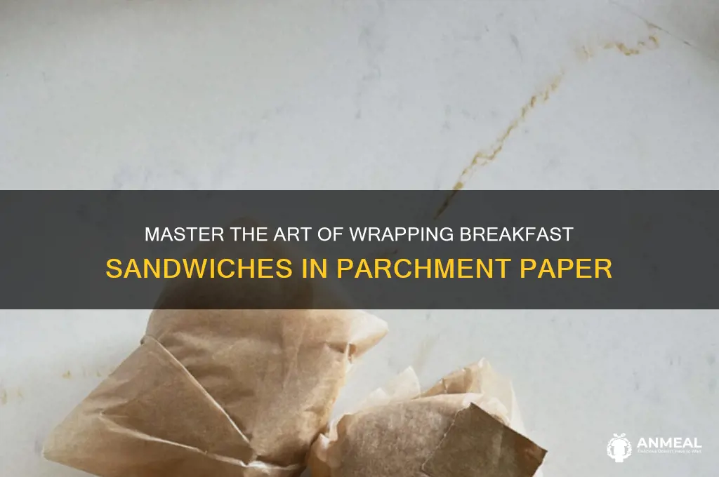 how to wrap a breakfast sandwich in parchment