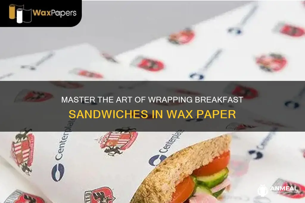 how to wrap a breakfast sandwich in wax paper