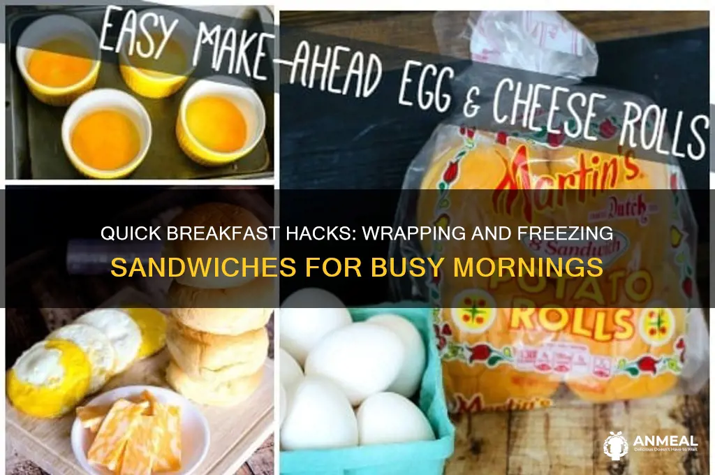 how to wrap and freeze breakfast sandwiches