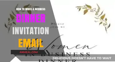 Crafting the Perfect Business Dinner Invitation Email: Tips and Templates