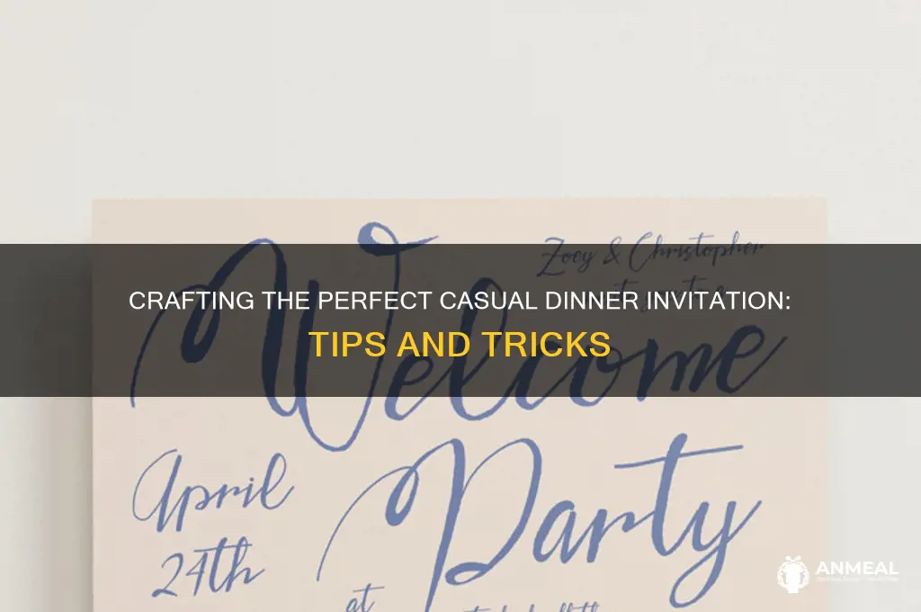 how to write a casual dinner invitation
