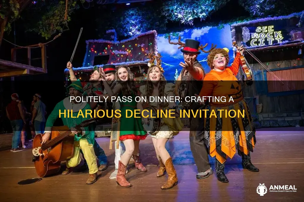 how to write a decline dinner invatation funny
