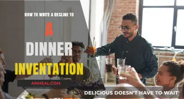 Gracefully Declining Dinner Invitations: Tips for Polite and Professional Responses