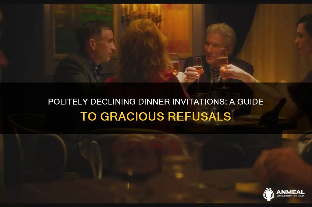 how to write a decline to a dinner invitation