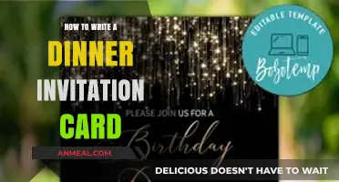 Crafting the Perfect Dinner Invitation Card: Tips and Tricks