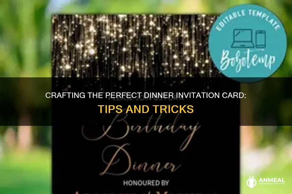 how to write a dinner invitation card