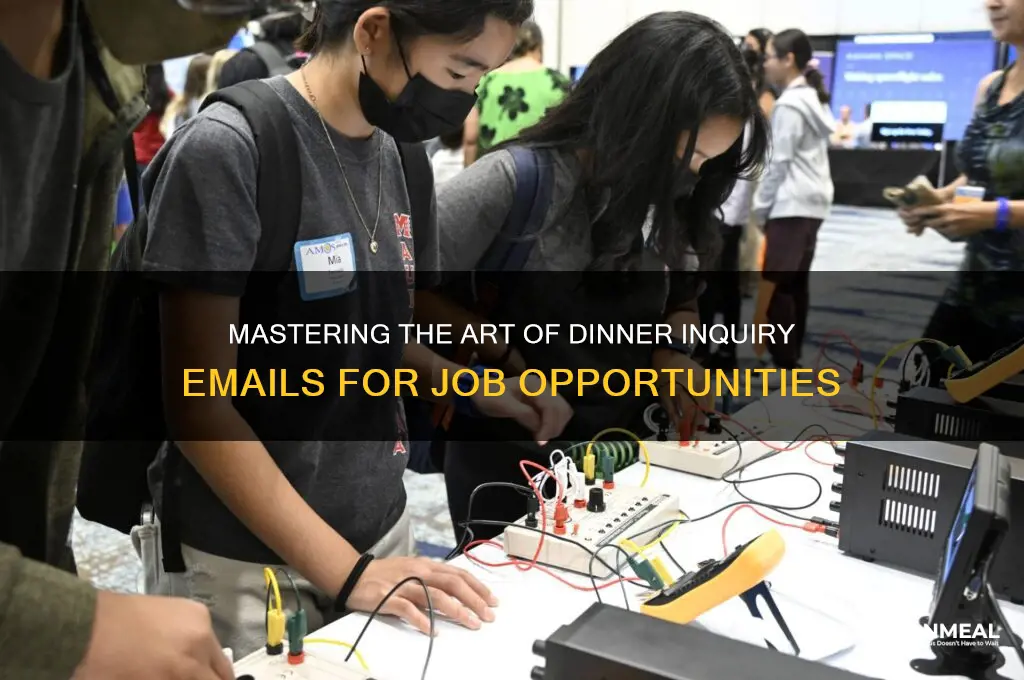how to write a email for dinner inquiry for job